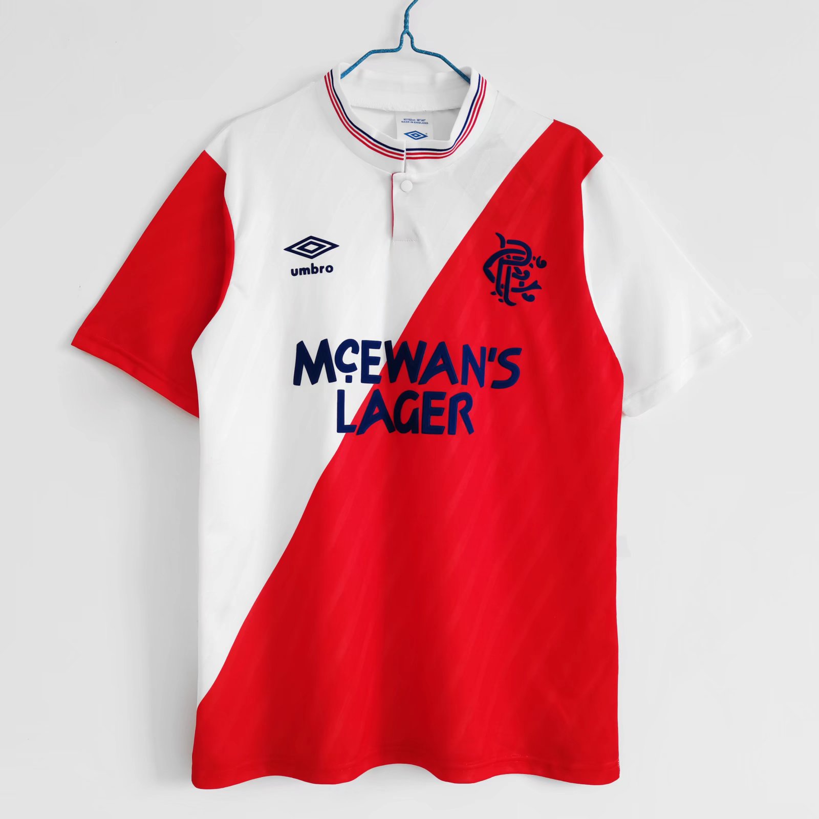 Retro Glasgow Rangers 1987-88 Away Stadium Jersey